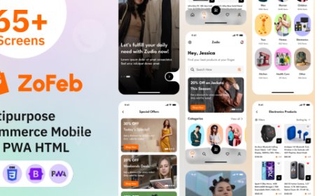 eCommerce Store Mobile App PWA HTML Template - ZoFeb