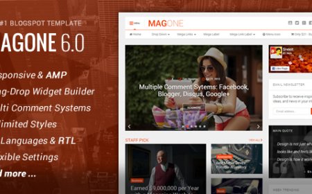 MagOne - Responsive News & Magazine Blogger Template  6.9.964