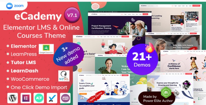 eCademy -v.7.1 Education LMS & Online Coaching Courses WordPress Theme