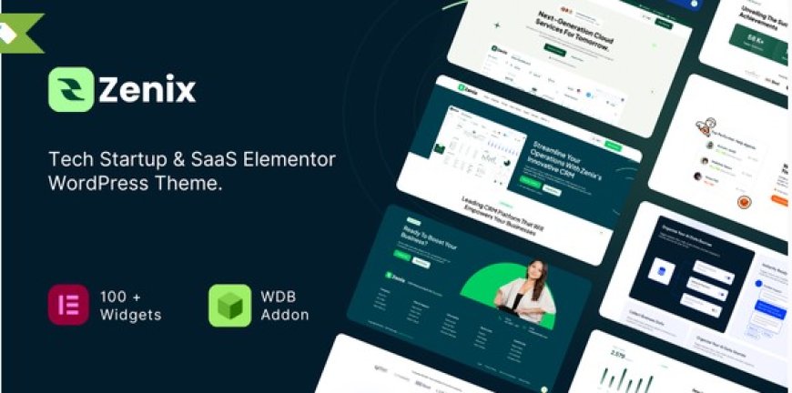 Zenix - Tech Startup & SaaS Elementor WordPress Theme v-5.0